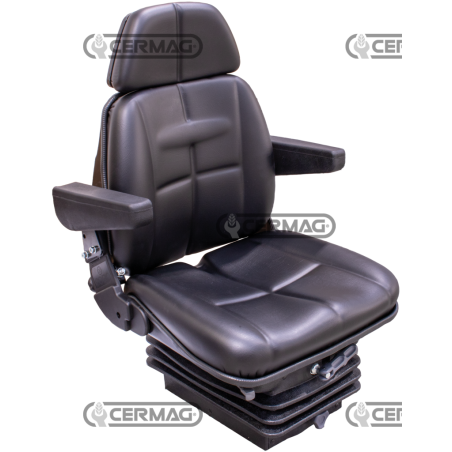 SIÈGE POUR TRACTEURS À CABINE ET SANS CABINE AVEC RESSORT PNEUMATIQUE SC95 (HOMOLOGUE) COMPATIBLE - 63595 | NewgardenParts.com