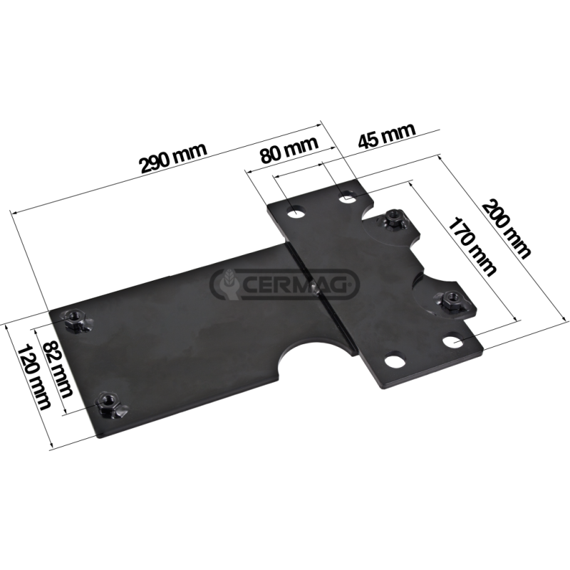 SEAT ADAPTATION PLATE FOR COMPATIBLE FIAT TRACTORS - 63476