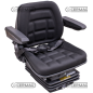 SC85 seat with mechanical springing with M200 bellows and fixed belts (approved) COMPATIBLE - 64991
