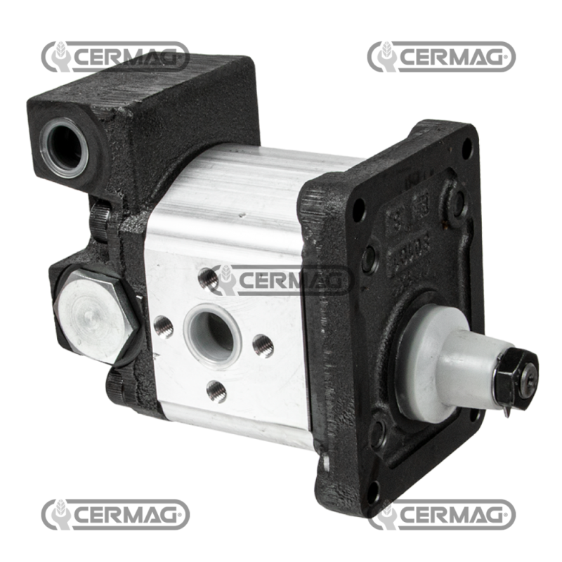 GROUP 2 gear pump with 2-way oil outlet regulator Displacement 14 cm³ COMPATIBLE - 80971