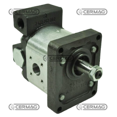 Bomba de engranajes GRUPO 2 con regulador de salida de aceite de 2 vías Cilindrada 19 cm³ COMPATIBLE - 80973