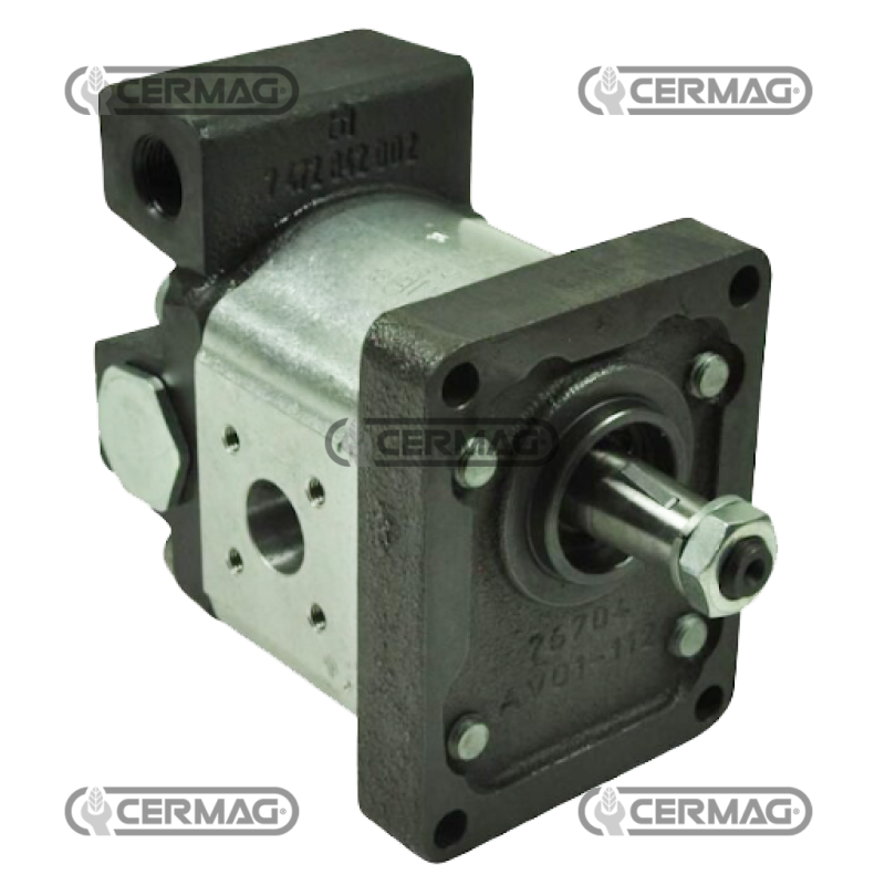 GROUP 2 gear pump with 2-way oil outlet regulator Displacement 19 cm³ COMPATIBLE - 80973