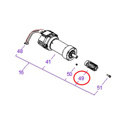 Motor Rueda Ambrogio 4.0 Hexágono: 042Z18100A | NewgardenParts.com