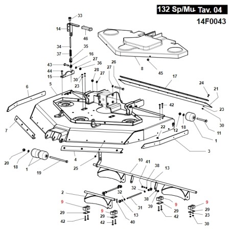 Blocchetto fissaggio albero piatto ORIGINALE GIANNI FERRARI 01.40.40.0117 | NewgardenParts.com