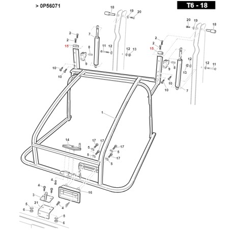 Blocchetto fissaggio perno telaio cofano ORIGINALE GIANNI FERRARI 01.50.01.1550 | NewgardenParts.com