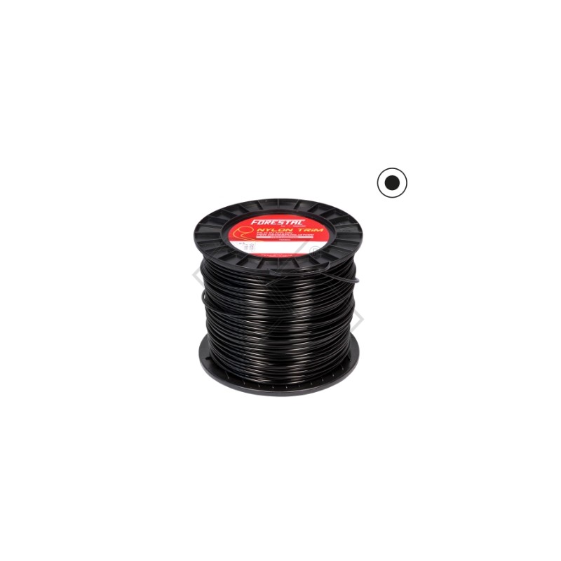 2 Kg coil of brush cutter wire, round section Ø  4.0 mm length 140 mm