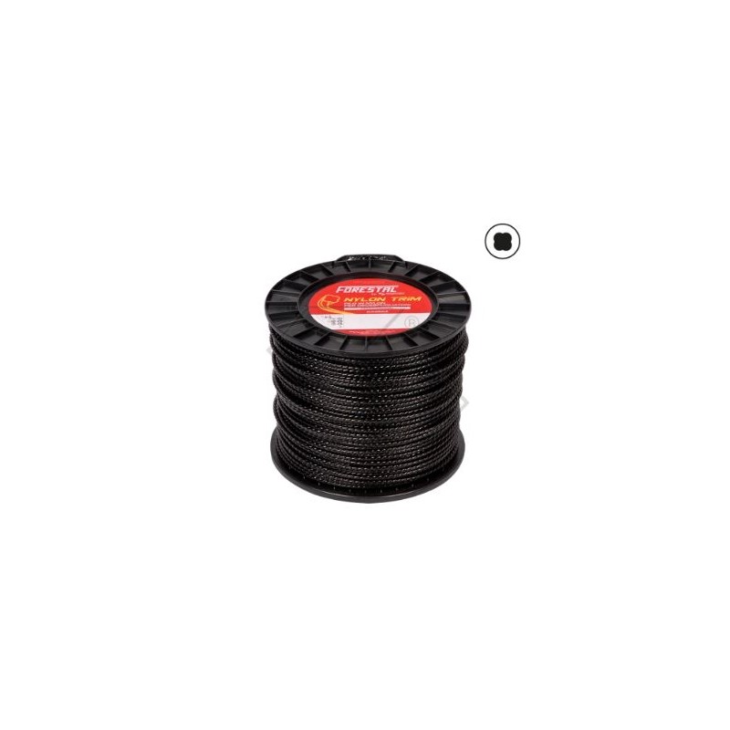 Bobine de 2 Kg de fil pour débroussailleuse FORESTAL section hélicoïdale Ø  3.3 mm