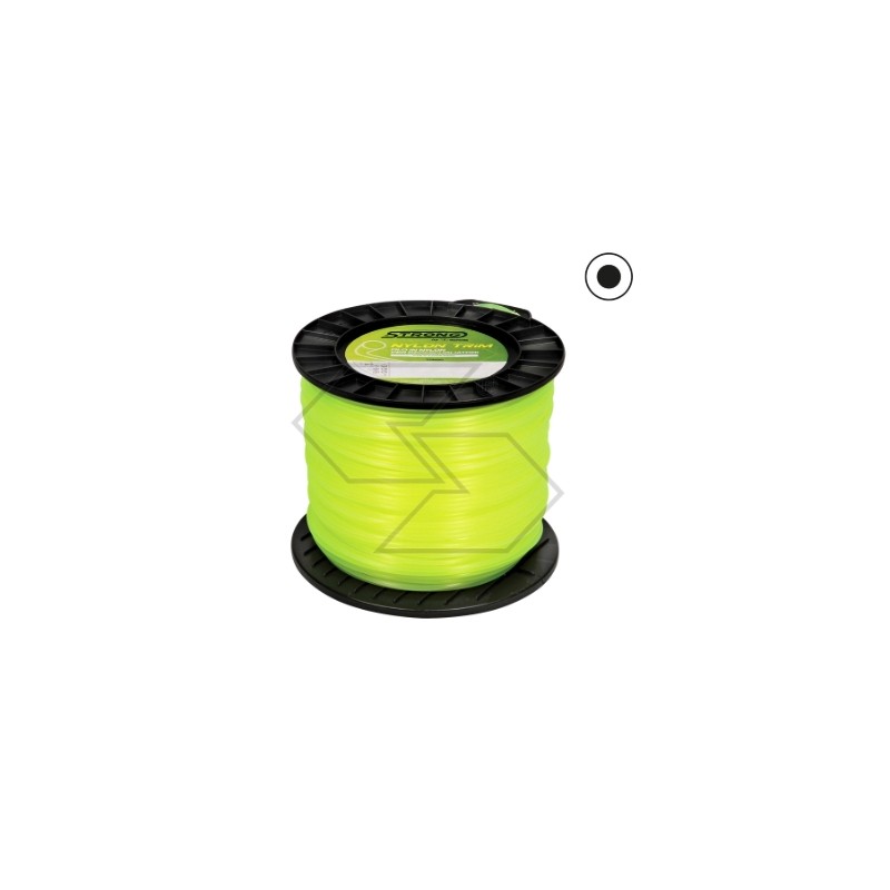 2 kg spool of STRONG brushcutter line, round section 5.0 mm length 90m