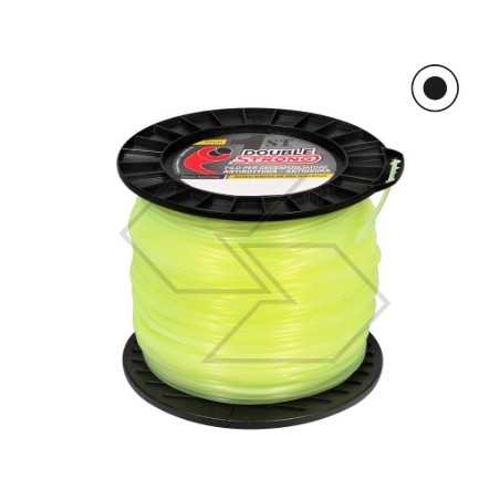 Bobina de 2KG de alambre de desbrozar DUBLE STRONG de 3,5mm de sección redonda 182m de longitud | NewgardenParts.com