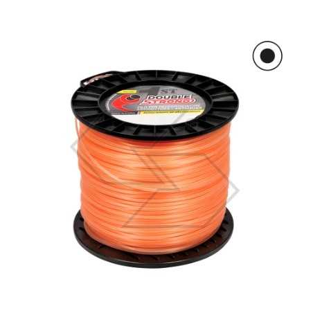 Bobina de 2KG de hilo para desbrozadora DUBLE STRONG sección redonda Ø 2,7mm longitud 318m | NewgardenParts.com
