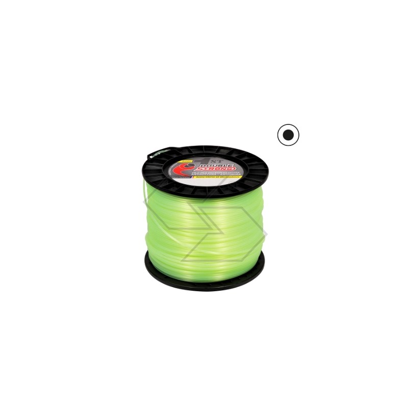 2KG spool of DUBLE STRONG brushcutter wire Ø 3.0mm round cross section length 248m