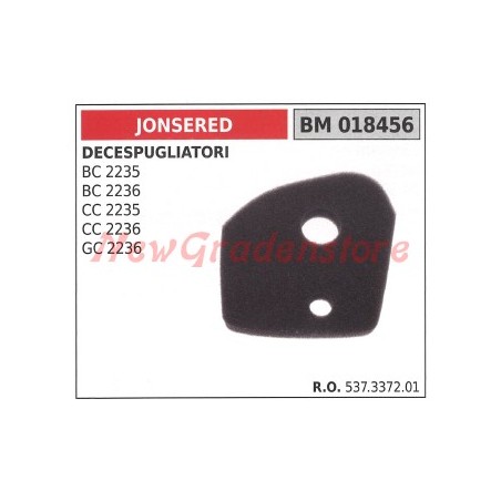 Filtro aria JONSERED decespugliatore GT 2125 GC 2125 BT 2125 GR 2126 018458 | NewgardenParts.com