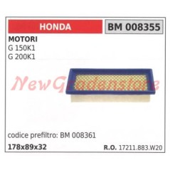 Filtro aria HONDA motori G 150K1 G 200K1 008355 17211883W20 | NewgardenParts.com