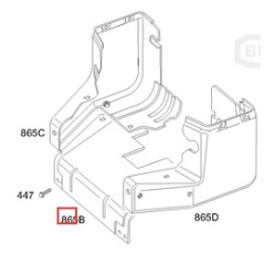 Copertura guida aria trattorino tagliaerba originale BRIGGS & STRATTON 690830 | NewgardenParts.com