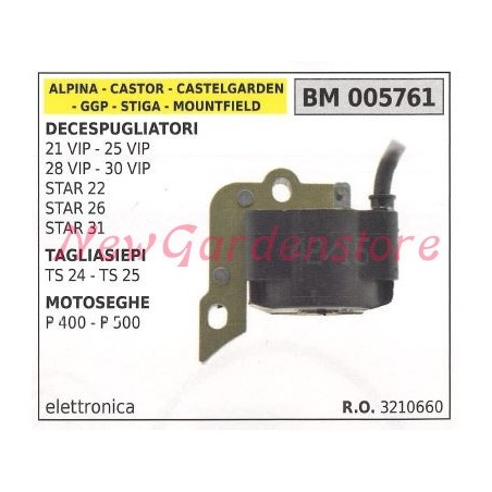 Bobina accensione GGP decespugliatori tagliasiepi TS24 25 motoseghe P400 500 005761 | NewgardenParts.com