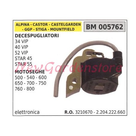 Bobina accensione GGP decespugliatori motoseghe 500 540 600 650 700 760 800 3210670 | NewgardenParts.com