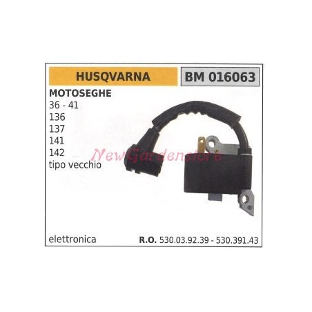 Bobina accensione HUSQVARNA per motoseghe 36 41 136 137 141 142 016063 530039239 | NewgardenParts.com