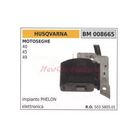 Bobina accensione HUSQVARNA per motoseghe 40 45 49 008665 | NewgardenParts.com