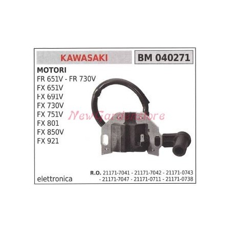 Bobina accensione KAWASAKI per motori FR 651V 730V FX 651V 691V 730V 751V 801 850V 921 040271 | NewgardenParts.com