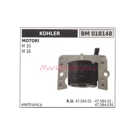 Bobina accensione KOHLER per motori M 10 M 16 018148 | NewgardenParts.com