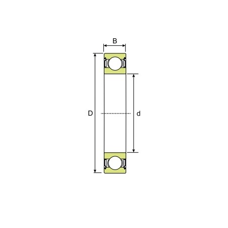 6204 Rodamiento de bolas 2RS, espesor 14 mm para maquinaria de jardinería