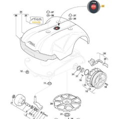 ORIGINAL STIGA NOT-AUS – 1126-1127-01
