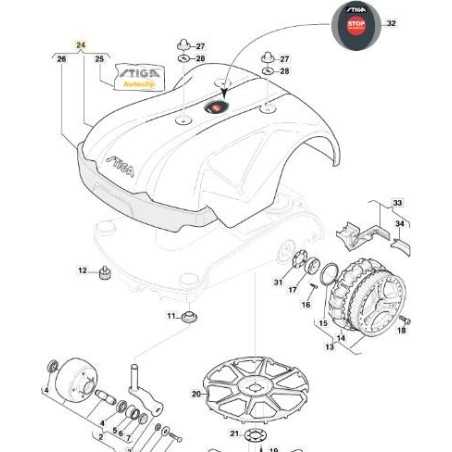 SHELL ASSEMBLY 720S ORIGINAL STIGA - 1126-1260-01 | NewgardenParts.com