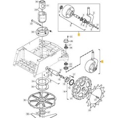 GRUPPO RUOTA DESTRA ORIGINALE STIGA - 1126-1207-01