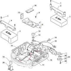 PLACA BASE AUTOCLIP 145 ORIGINAL STIGA - 1126-1051-01
