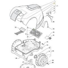 TASTIERA ORIGINALE STIGA - 1126-1441-01 | NewgardenParts.com