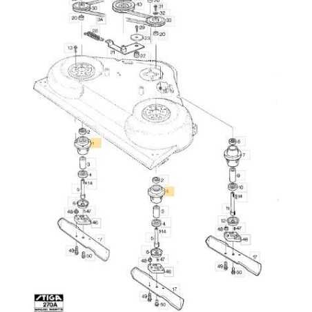Albero lama ORIGINALE STIGA trattorino tagliaerba PARK 100M 1134-2476-01 | NewgardenParts.com