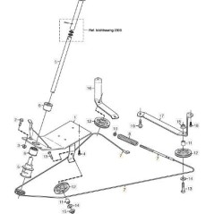 Right-hand control cable compatible STIGA 27270600 1134-9138-01 | NewgardenParts.com
