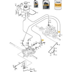 TUYAU HYDRAULIQUE UTV 90-RAK. 3/8 ORIGINE STIGA - 1137-0212-01