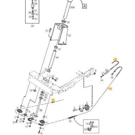 CABLE DE DIRECCION VILLA PRES/ROY ORIGINAL STIGA - 1134-9085-01 | NewgardenParts.com