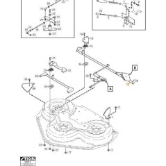 ASSIEME ASSE POSTERIORE (GIALLO) ORIGINALE STIGA - 1134-7602-01 | NewgardenParts.com