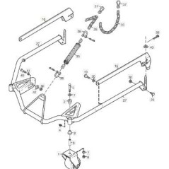 BRACCIO DX DI PIATTO 110/125 GRIGIO ORIGINALE STIGA - 1134-6141-02 | NewgardenParts.com