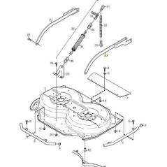 BRACCIO SX GRIGIO 95C L-759mm ORIGINALE STIGA - 1134-6237-03 | NewgardenParts.com