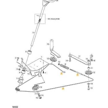 Steering cable for lawn tractor 1125M X1 ORIGINAL STIGA 1134-6521-01 | NewgardenParts.com