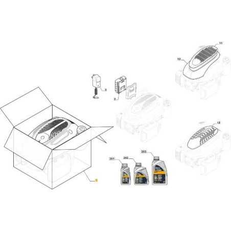 Complete engine for STIGA WBE200LS COMBI TWINCLIP lawnmower 118552525/0 | NewgardenParts.com