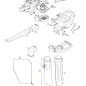 ASSIEME TUBO ASPIRAZIONE INFERIORE ORIGINALE STIGA - 118801641/0