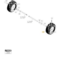 RUEDA DERECHA (1074 P) ORIGINAL STIGA - 1812-1951-01 | NewgardenParts.com