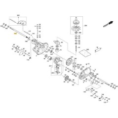 ORIGINAL STIGA Antriebsachse Kombi-Rasenmähertraktor 1066 hq 118870115/0 - 118870115/0