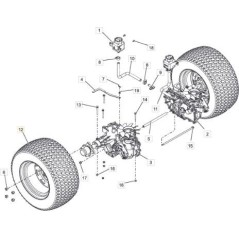 ASSEMBLAGE DE ROUES ORIGINAL STIGA 22 pouces - 118830794/1 | NewgardenParts.com