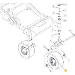 ASSIEME RUOTA, 13X6.50-6 ORIGINALE STIGA - 118830795/0 | NewgardenParts.com