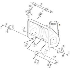 ORIGINAL STIGA AUGER HOUSING ASSEMBLY - 118820822/0