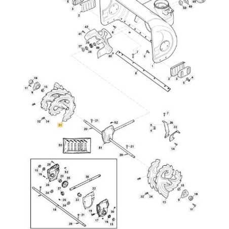 AUGER-RIGHT ORIGINAL STIGA - 1811-2984-01 | NewgardenParts.com