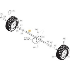 ORIGINAL STIGA AXLE SHAFT - 1812-1863-01