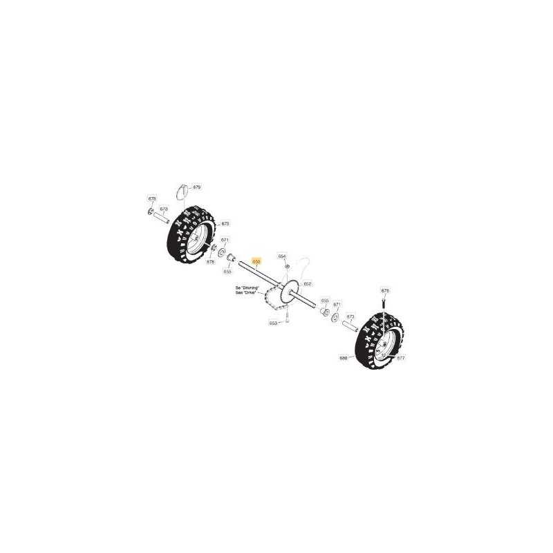 ORIGINAL STIGA AXLE SHAFT - 1812-1863-01