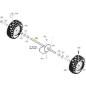 ORIGINAL STIGA AXLE SHAFT - 1812-1863-01
