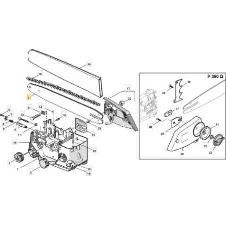 BARRA 16 40 CM 1,3 mm 3/8 UA Alpina ORIGINALE STIGA - 1421602-01A | NewgardenParts.com